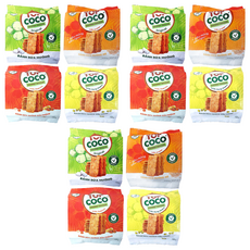 Topcoco椰子餅乾綠豆味150g+花生味150g+原味150g+芝麻味150g綜合套組, 3組