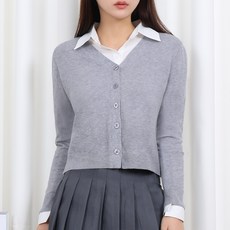 엘쏘 여성용 부들 폭닥 브이넥 데일리 니트 긴팔 가디건