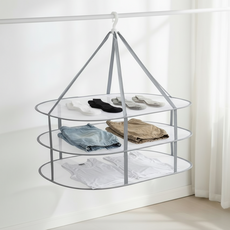 Soyo Shop 多用途曬衣架 3層, 白灰色