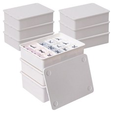 EZLIVING 格子內衣收納盒 1格 1個+10格 1個+15格 1個組, 3套