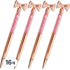 moong9 閃亮蝴蝶結原子筆, 混色, 16個