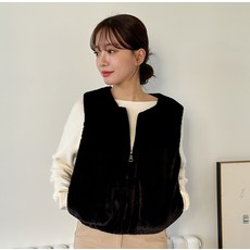 Tomatofactory 女款席洛芬柔軟圓領毛絨背心
