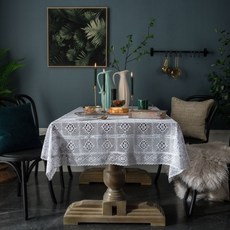 THE ZAKKA 花朵蕾絲桌布, Y432LHLB019, S(寬 85cm x 長 85cm)