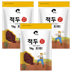 엉클탁 국산 적두 팥, 1kg, 3개