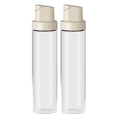 小麥購物 自動開合油瓶 G603 暖米灰 339g, 500ml, 2個