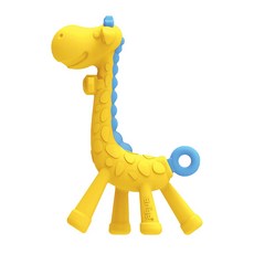 EDISON mama 嬰幼兒趣味長頸鹿潔牙, 潔牙器, 藍色, 1個