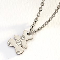 노이드비 여성용 써지컬스틸 루이곰돌이 튼튼체인 목걸이