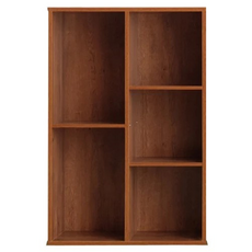 《開芯》加厚五格直橫兩用收納櫃 台灣製, 60 x 29.5 x 89.8cm, 胡桃色