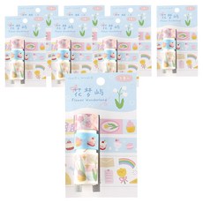 德德小品集 白日夢想家紙膠帶 15mm x 2m 2卷 + 30mm x 2m 1卷, 花夢嶼72722, 8個
