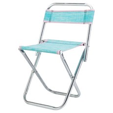 AHOYE 輕便有靠背折疊椅/露營椅/釣魚椅/摺疊凳子/板凳, 顏色隨機, 1個