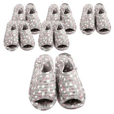 abm 鋪棉室內拖鞋, 灰色圓點