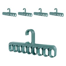 메이크마인 논슬립 3IN1 옷걸이 양말 집게걸이, 그린, 5개