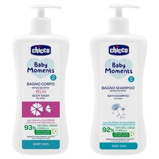 chicco 寶貝嬰兒植萃 錦葵泡泡浴露 500ml + 洗髮精 500ml 限量超值組, 1套