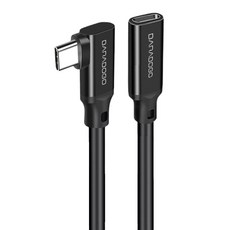 BARABOGO L型 USB3.2 Type-C GEN2 4k 延長線 10Gbps, 50cm, 黑色, 1個