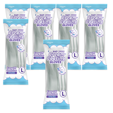 러버랩 뽀송한 고무장갑 3켤레, 쿨그레이, 대(L), 6세트
