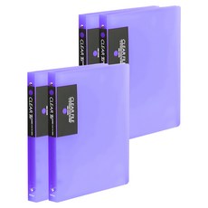 Heemang A4 40頁 O環透明文件夾 半透明, 紫色, 4個