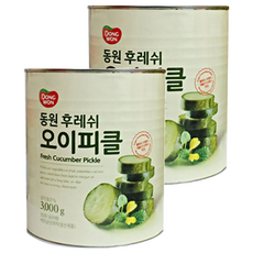 동 원 후레쉬 오이피클 통조림, 3kg, 2개