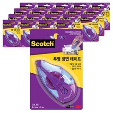 스카치 투명 양면테이프 8.4mm x 8m, 20개