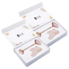BEAUTYOUNG 妝漾 冰晶玉石禮盒 天然粉晶玉石 臉部按摩工具套裝, A337, 2盒