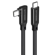 BARABOGO USB 3.2 Type-C to Type-C L型高速充電線 20Gbps, 50cm, 1個