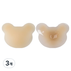 OPP袋裝小熊造型胸貼 12*9cm 深米色 2入組, 3個