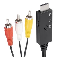 Bravo-U HDMI公接口轉AV端子RCA 高畫質1080P電視影音傳輸線 1m, 單一商品, 1條