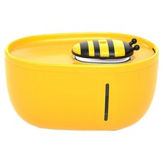 MARUKAN 可愛飲水器 犬貓自動飲水機 DC-533 活性碳離子交換樹脂過濾器 2L, 1個, 蜜蜂 黃色 + 黑色