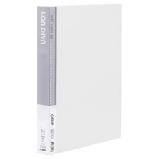 Lan CHYn 連勤牌文具 lc-8002 w pp 果凍色系二孔圓型夾 透白 A4 文件夾, 1入