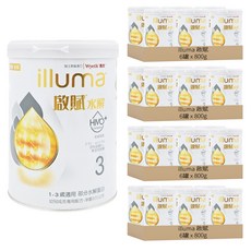 illuma 啟賦 水解幼兒成長專用配方奶粉 3號 1~3歲, 800g, 1罐, 24罐