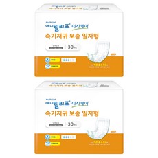 애니릴리프 이지케어 속기저귀 보송 일자형, 30매입, 2개, 대형