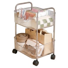 FAmILyLIFE 生活 U型加高防摔置物架 2層款 A-221 37.5 x 29.5 x 53cm 1612g, 透明