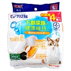 GEX ECO貓用軟水濾棉 圓形 4個入, 1盒