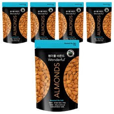Wonderful ALMONDS 無鹽烘烤杏仁果, 400g, 5包