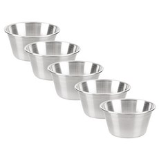 STA AMi 韓國製不鏽鋼醬料碟 3號, 銀, 5個