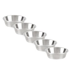 不鏽鋼醬料碟 5入, 銀色, 5個