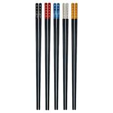 PLUS PERFECT 理想 黑金鋼筷, 24cm 5雙, 彩鑽, 1組