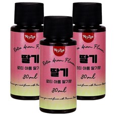 로티 식품향료 딸기향 아롬, 30ml, 3개