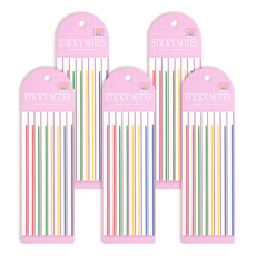 Unibi 長條索引螢光線條貼紙 彩虹4款 x 200張, 5套