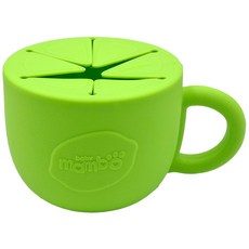 baby mambo 蔓葆 兒童矽膠零食碗, 學習碗, 100%矽膠材質, 450ml, 12個月以上嬰幼兒適用, 綠色, 1個