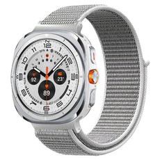 스페이스쉴드 갤럭시 워치 호환 스포츠루프 패브릭 나일론 스트랩, 실버화이트, 1개