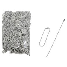 MaDaKkuMi DIY用圓珠鍊 12cm, 100個, 灰色