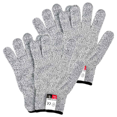 FANCY LIFE 萬用防割手套男款 L 號 耐磨 工作手套, 2雙, 麻灰色