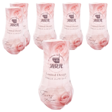 KOBAYASHI 小林製藥 消臭元 浴廁除臭劑，持久消臭，幸福香氛, 仙女玫瑰, 400ml, 6瓶