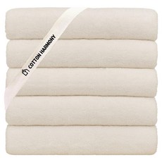Cotton Harmony 頂級飯店毛巾 200g 40支精梳棉 奶油米色 5入, 5條