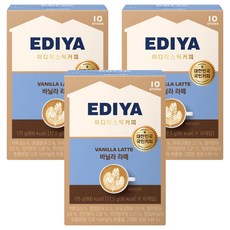 이디야 바닐라 라떼 분말, 17.5g, 10개입, 3개