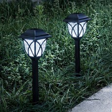 루아즈 LED 야외 정원등 태양광조명 2p, 화이트