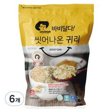 엉클탁 바비달다 씻어나온 귀리, 2kg, 6개