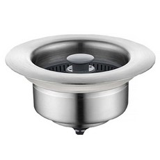 Reddot 紅點生活 不鏽鋼按壓阻臭彈跳水槽塞 小, 1個, 銀色