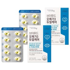 Vfood Dual Care Omega-3魚油膠囊 36.6g, 60顆, 2個