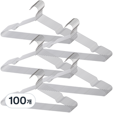 Joeun Living 成人鐵製衣架, 灰色, 100個